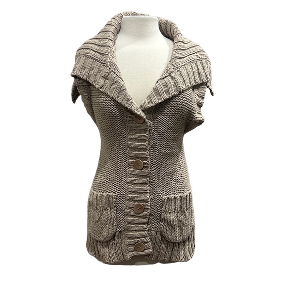 Free People Sweaters - Free People Knit Sleeveless Cardigan Sweater Size M